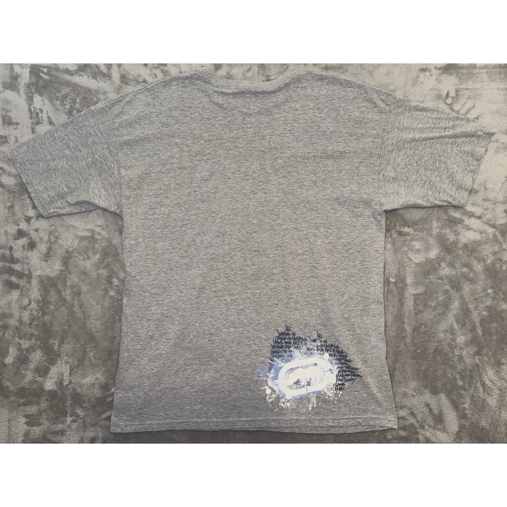 Ecko Unltd Rhino T Shirt Drip Paint Streetwear Y2K Style Heather Gray Mens XL - Picture 12 of 16
